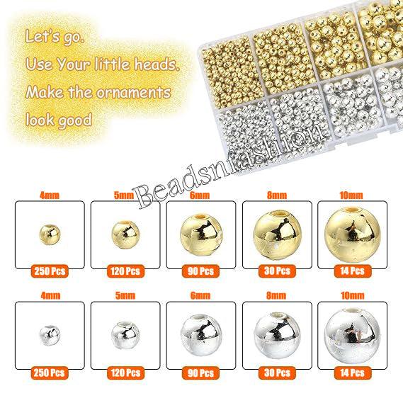1000 Pcs ABS Acrylic CCB Spacer Loose Beads Kit For DIY Jewellery Making_DIY10-M-1