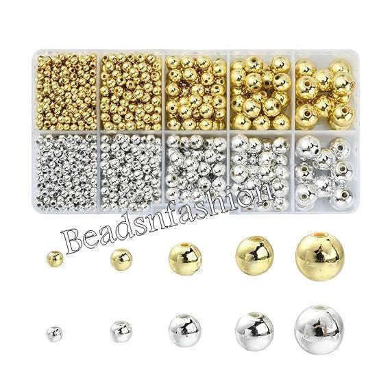 1000 Pcs ABS Acrylic CCB Spacer Loose Beads Kit For DIY Jewellery Making_DIY10-M