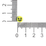 100 Gm 5mm Yellow Color Smiley Acrylic Round Beads_ALP-34-1