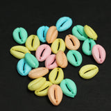 100 Gms, 14X10mm Acrylic Cowrie Beads MultiColor_ACRB-821-1