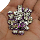 100 Pcs Rhinestone Spacer Beads 8mm_clrn-151
