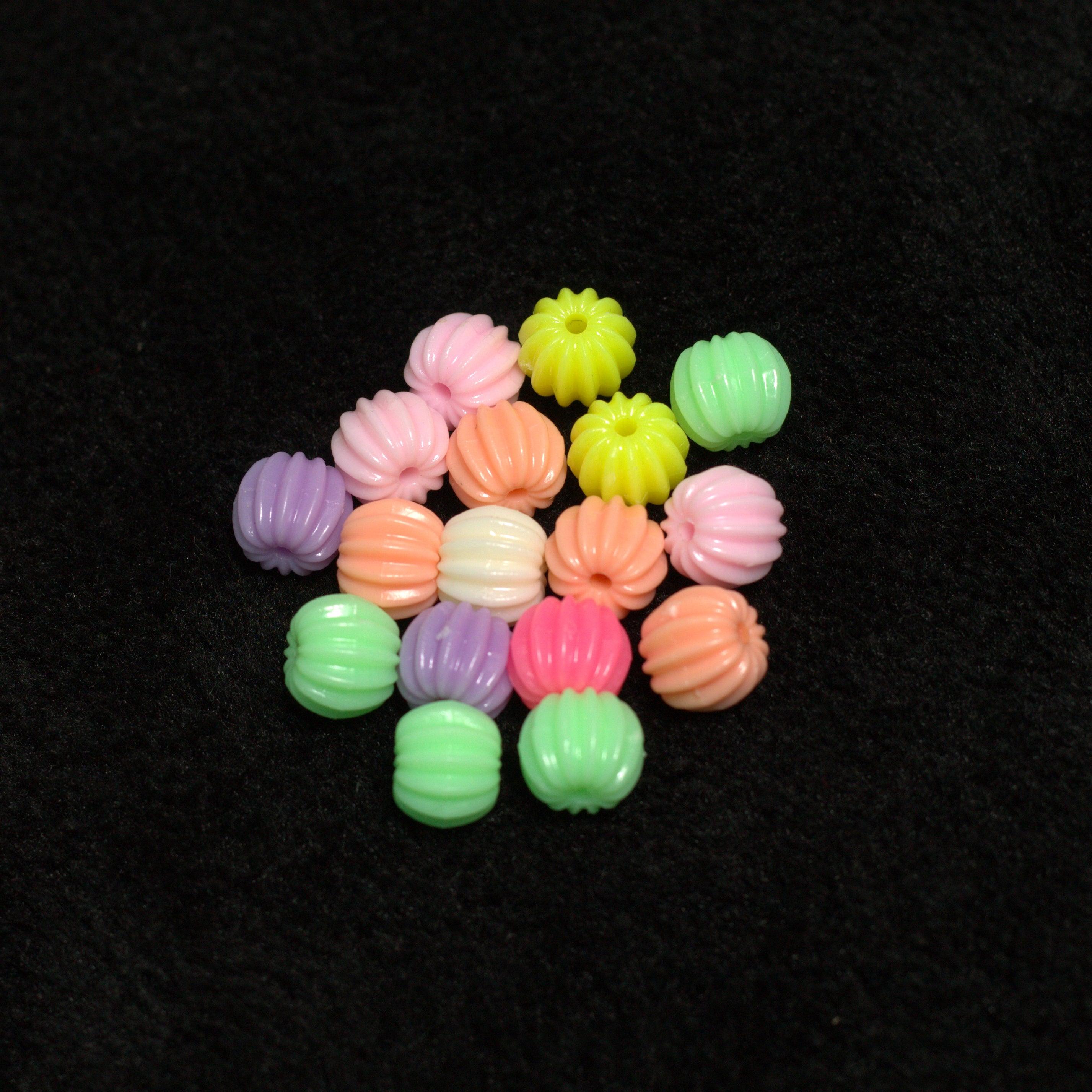 100 gm, 10mm Acrylic Assorted Linear Beads_ACRB-837