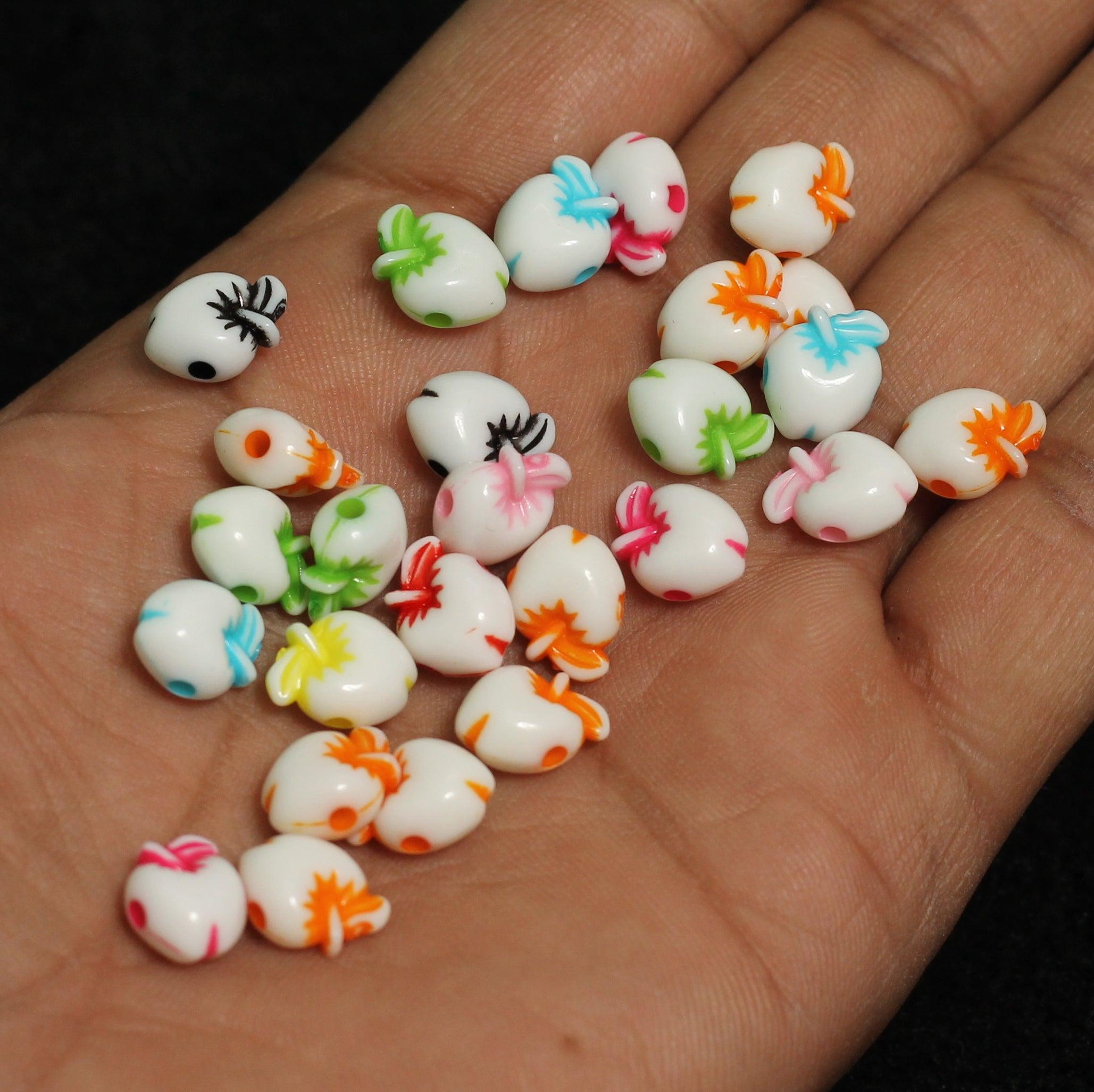 100 gm, 10mm Mango Acrylic Beads Assorted Color_ACRB-848