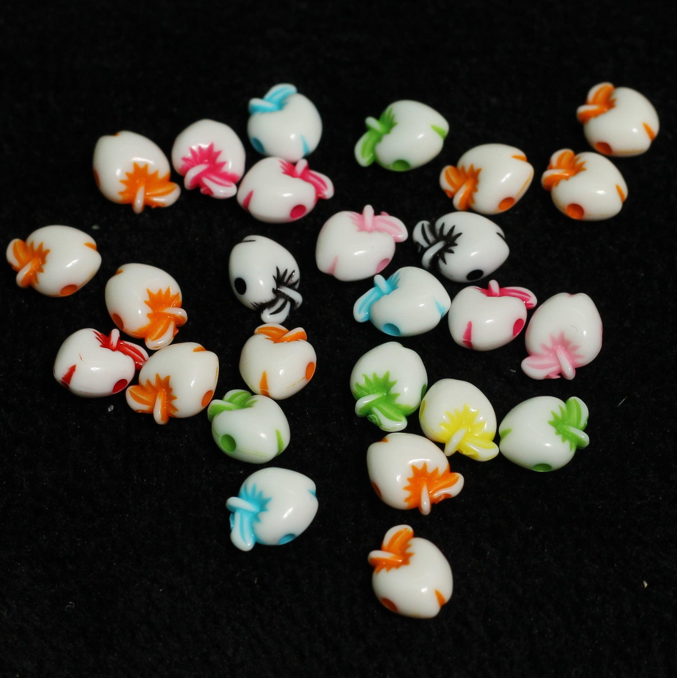 100 gm, 10mm Mango Acrylic Beads Assorted Color_ACRB-848_2