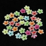 100 gm, 11x2mm Flower Acrylic Beads Assorted Color_ACRB-857