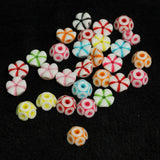100 gm, 12x6mm Flower Acrylic Beads Assorted Color_ACRB-847