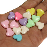 100 gm, 16mm Heart Acrylic Beads Assorted Color_ACRB-845_1