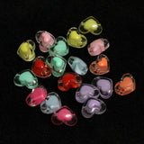 100 gm, 22x13mm Transparent Heart Acrylic Beads Assorted Color_ACRB-851