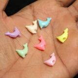 100 gm, 5x12mm Acrylic Dolphin Beads MultiColor_ACRB-836