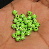 100 gm 6mm Acrylic Dotted Beads_ACRB-860