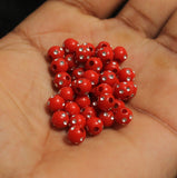 100 gm 6mm Acrylic Dotted Beads_ACRB-862