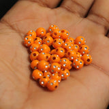 100 gm 6mm Acrylic Dotted Beads_ACRB-863