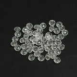 100 gm, 6x4mm Clear Faceted Acrylic Round Beads_ACRB-829