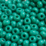50gm 4/0 Preciosa Opaque Emerald Teal Seed Beads