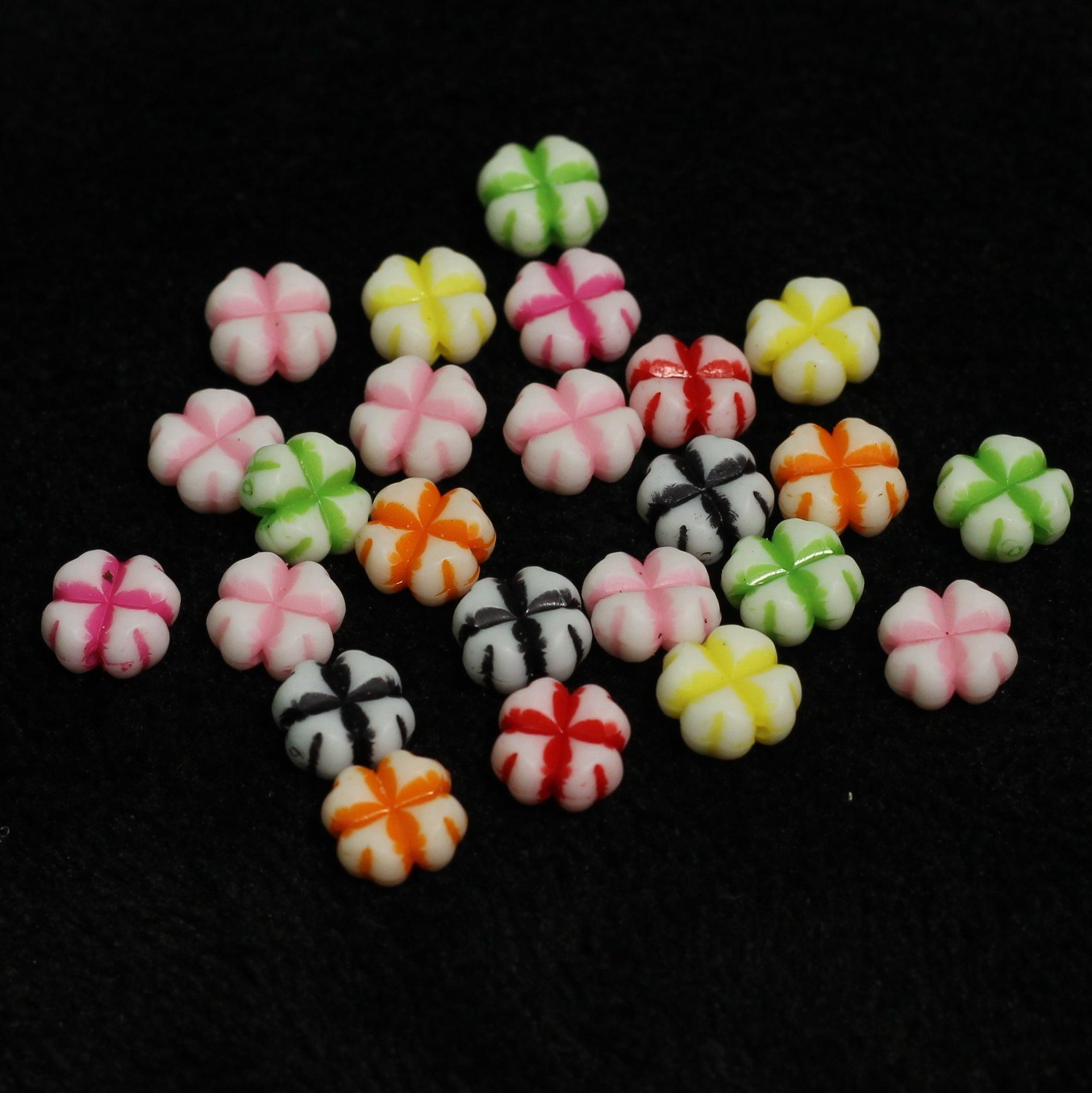 10x5mm Flower Acrylic Beads Assorted Color_ACRB-846_2