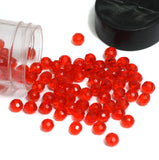 400 Pcs, 4mm Trans Faceted Crystal Rondelle Beads