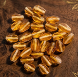 150+ Peach Tumble Drop Beads Brown 10x8mm
