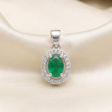 92.5 Sterling Silver Classic Oval Pendant