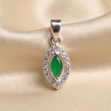 92.5 Sterling Silver Elegant Marquise Pendant