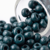 50gm 4/0 Preciosa Opaque Dark Teal Blue Seed Beads