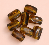 18+ Glass Beads Brown 20x12mm