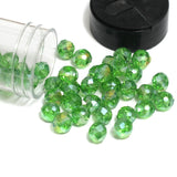 155 Pcs, 6mm Trans Luster Faceted Crystal Rondelle Beads