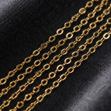 Sterling Silver Fine Flat Link Chain 100 cms