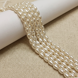 1 String 4x6mm Shell Pearls Drop Beads