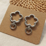 5 Pcs 4x2.5cm Floral Loop Swivel Clasp