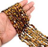 12x8mm Oval Tiger Eye Stone Beads Golden_SP-2103