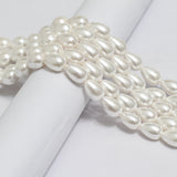 12x8mm Shell pearl Drop Beads White_MGB-154