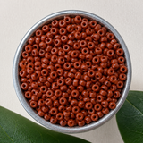 50gm 8/0 Preciosa Opaque Brick Red Seed Beads