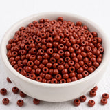 50gm 6/0 Preciosa Opaque Brick Red Seed Beads