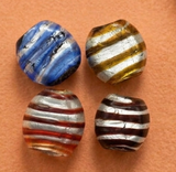 20 Pcs, 18x16mm Silver Wrap Swirl Flat Oval Beads Assorted