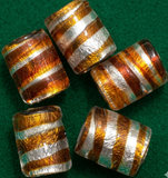 40 Pcs, 14x10mm Silver Wrap Swirl Tube Beads