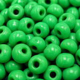 50gm 4/0 Preciosa Opaque Leaf Green Seed Beads