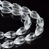 4x6mm Faceted Crystal Drop Beads