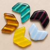 10 Spacer Tri Beads 3 Hole Assorted 12x20mm