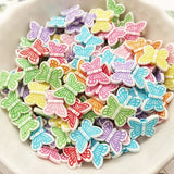 14x11mm Acrylic Multicolor Butterfly Beads