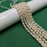 1 String 7x10mm Shell Pearls Drop Beads