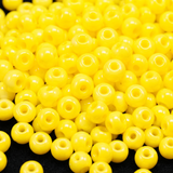 50gm 4/0 Preciosa Opaque Lemon Yellow Seed Beads
