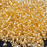 50gm 8/0 Preciosa Trans Gold Seed Beads