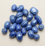 100+ Plain Beads Blue 10-18mm