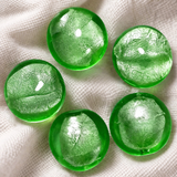 20 Pcs Silver Foil Dome Beads 20 mm