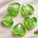 20 Pcs  Silver Foil Heart Beads 18 mm