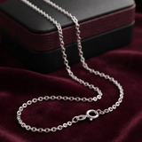 18 Inches 92.5 Sterling Silver Oval Link Chain