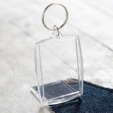 5 Pcs Rectangular Photo Keychain Blank with Ring