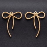 5 Pcs Classic Bow Knot Pendant 45x35mm