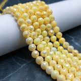 1 String 6mm Premium Faceted Crystal Round Beads