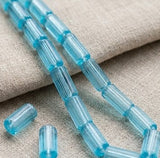 1 String 17x8mm Glass Tube Beads